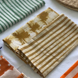 Mustard yellow stripe napkin