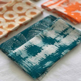 Green and white napkins