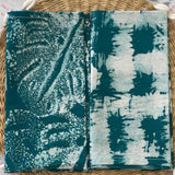 Green and white napkin