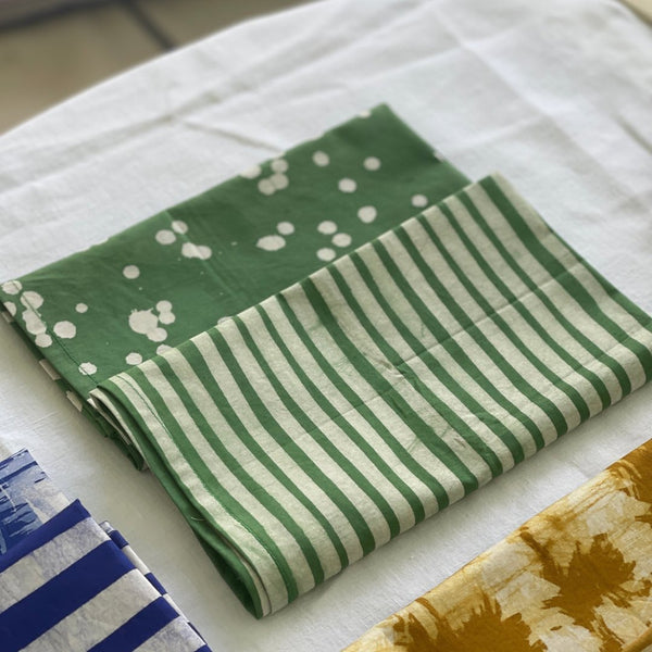 Green stripe napkins