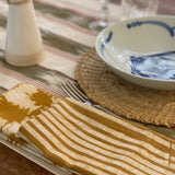Mustard yellow stripe napkin