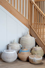 WHITE AND NATURAL BASKETS