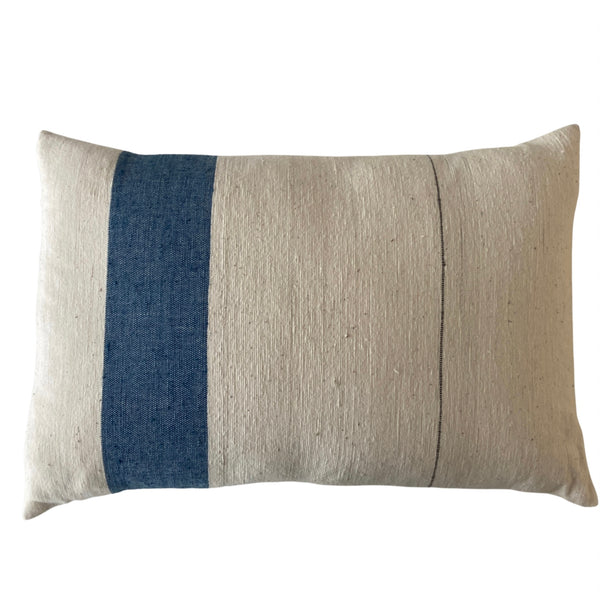 Blue stripe cushion 
