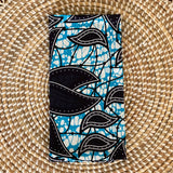 blue and white napkin