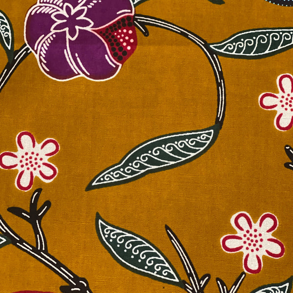 BROWN FLOWER FABRIC