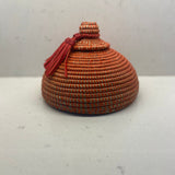 handmade orange storage basket