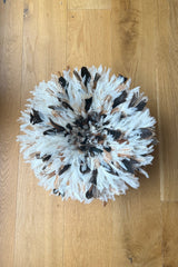 AUTHENTIC WHITE & BROWN JUJU HATS FROM CAMEROON (50CM)
