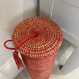 Red Tall Storage Basket