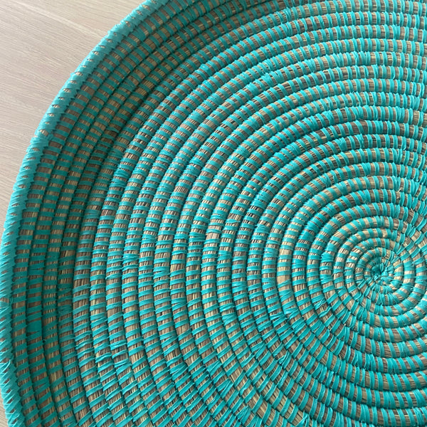 Turquoise Platter Basket - The Layu Number 20 (55cm)