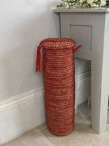 Red Tall Storage Basket