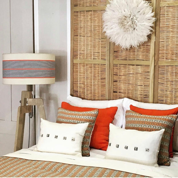 cushions on a bed